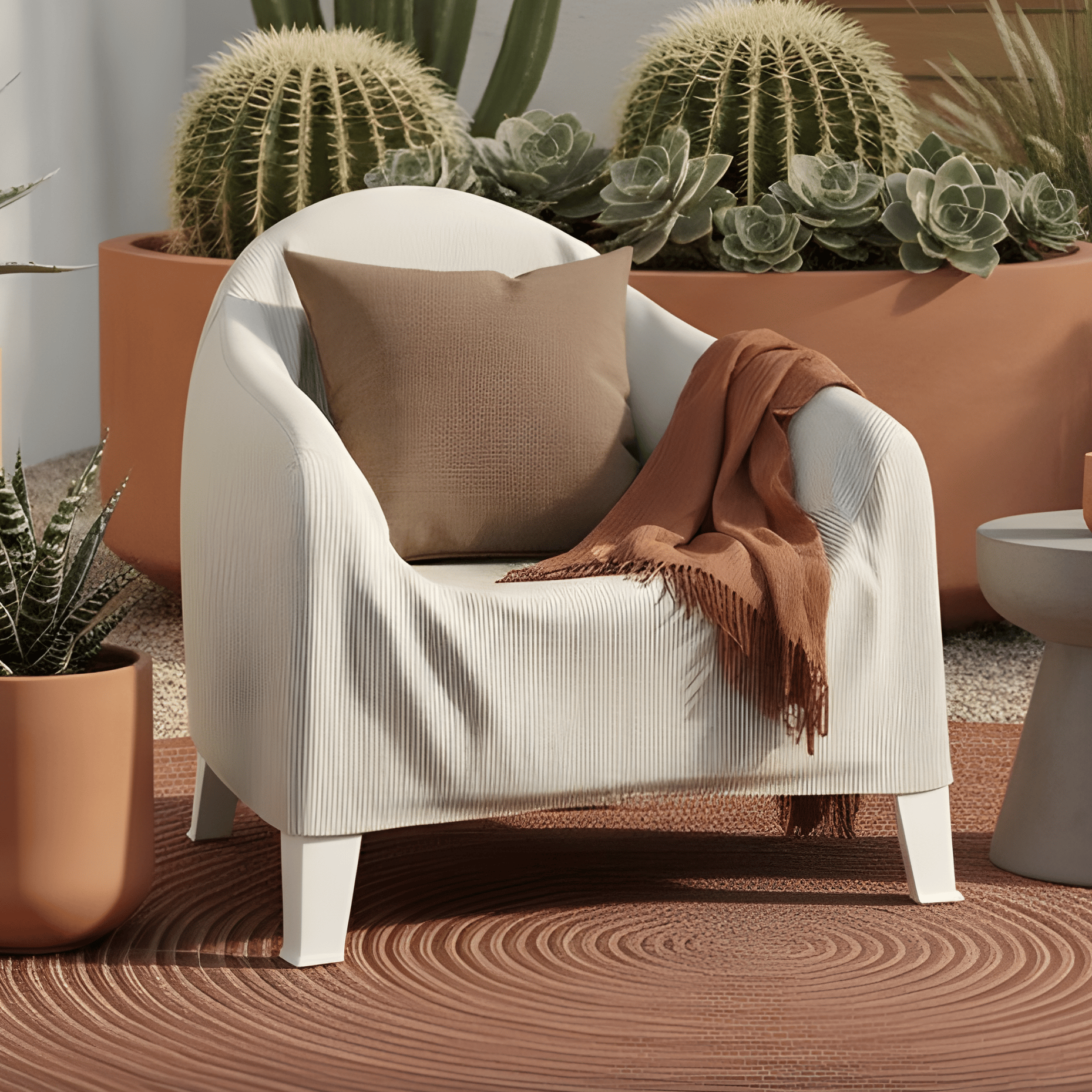 Rockin Cushions Custom Beige Stripe Outdoor Cushion Slipcover – Design Your Own