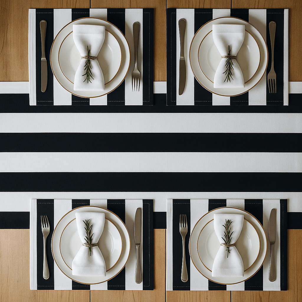 Rockin Cushions Custom Black and White Stripe Outdoor Cushion Slipcover – Design Your Own