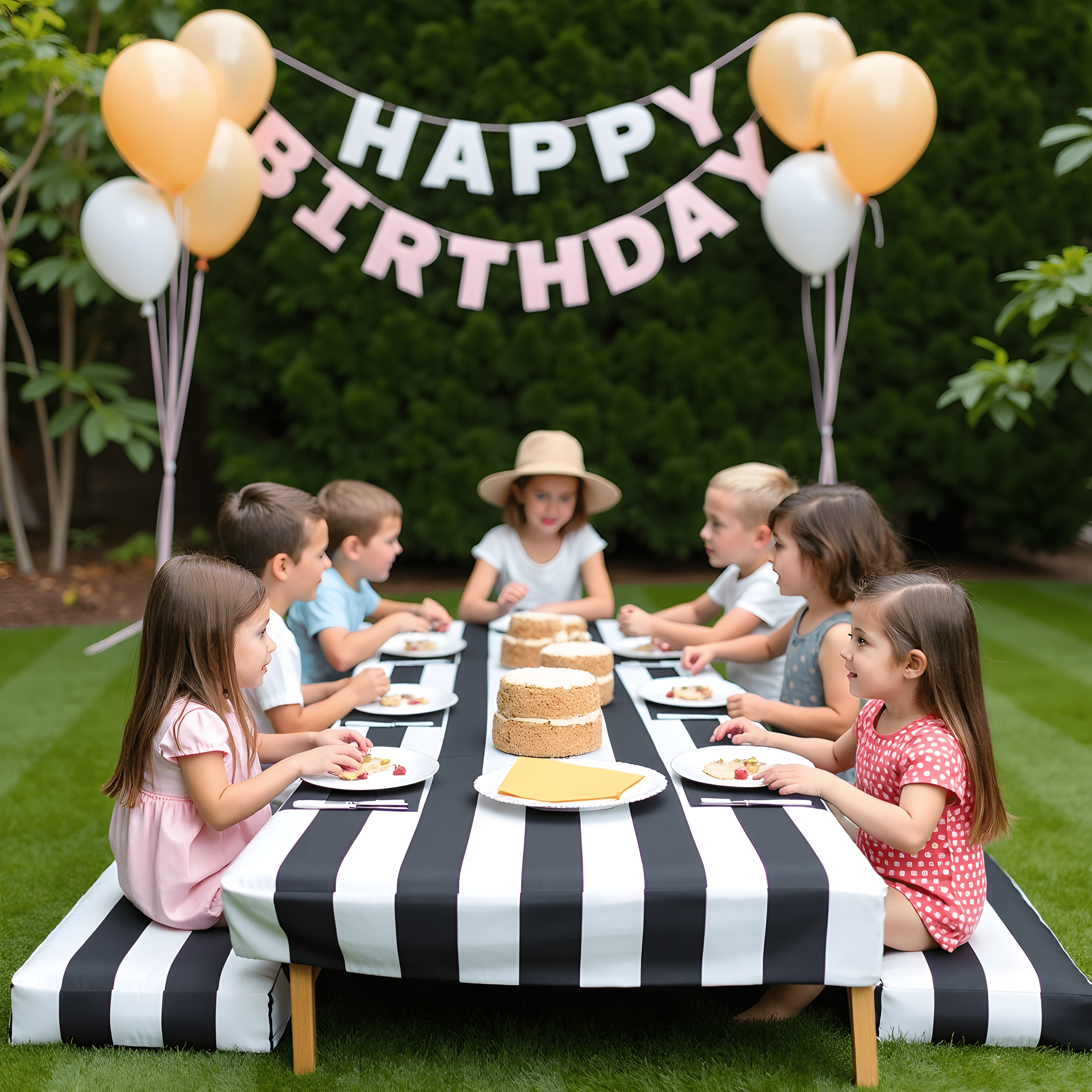 Rockin Cushions Custom Black and White Stripe Outdoor Cushion Slipcover – Design Your Own