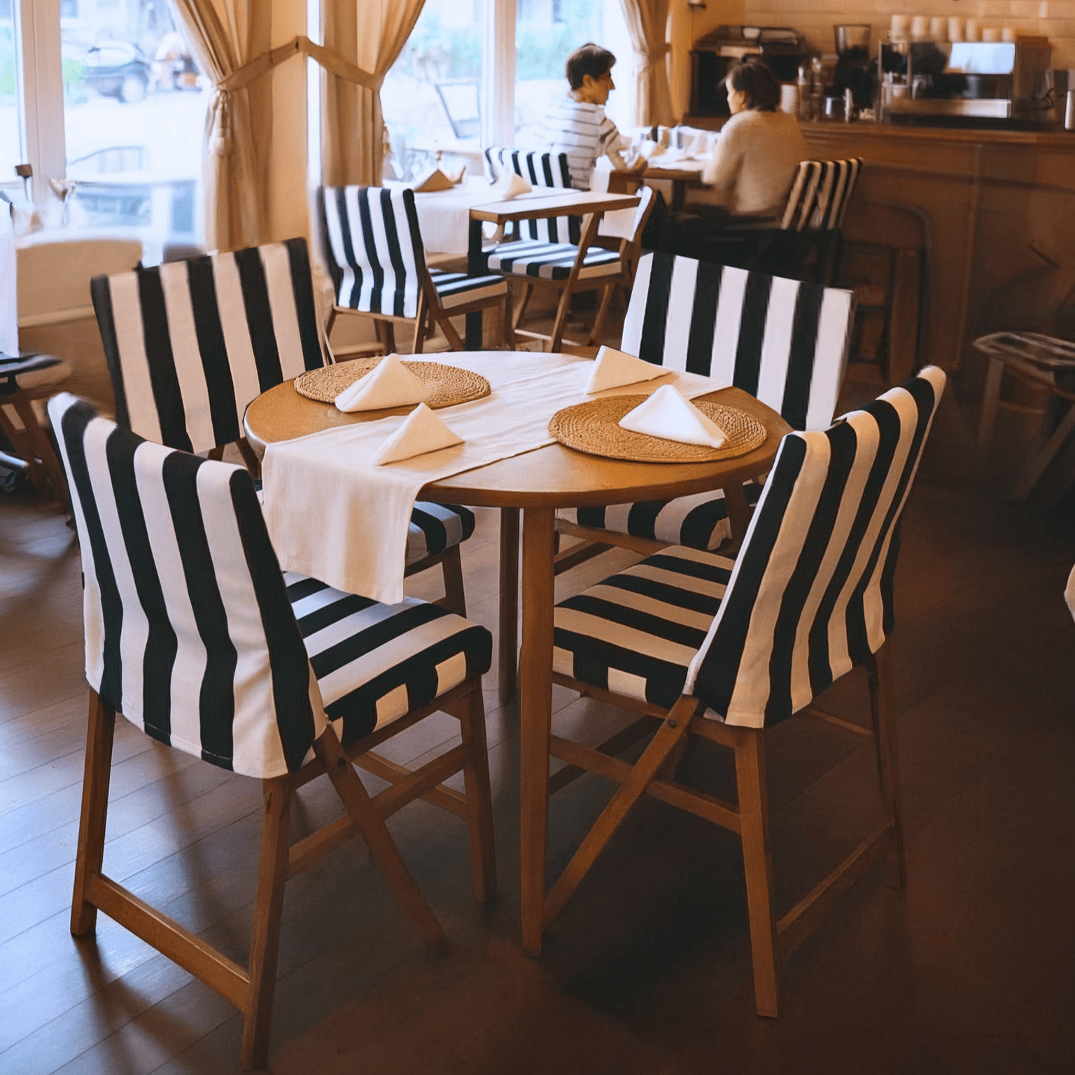 Rockin Cushions Custom Black and White Stripe Outdoor Cushion Slipcover – Design Your Own