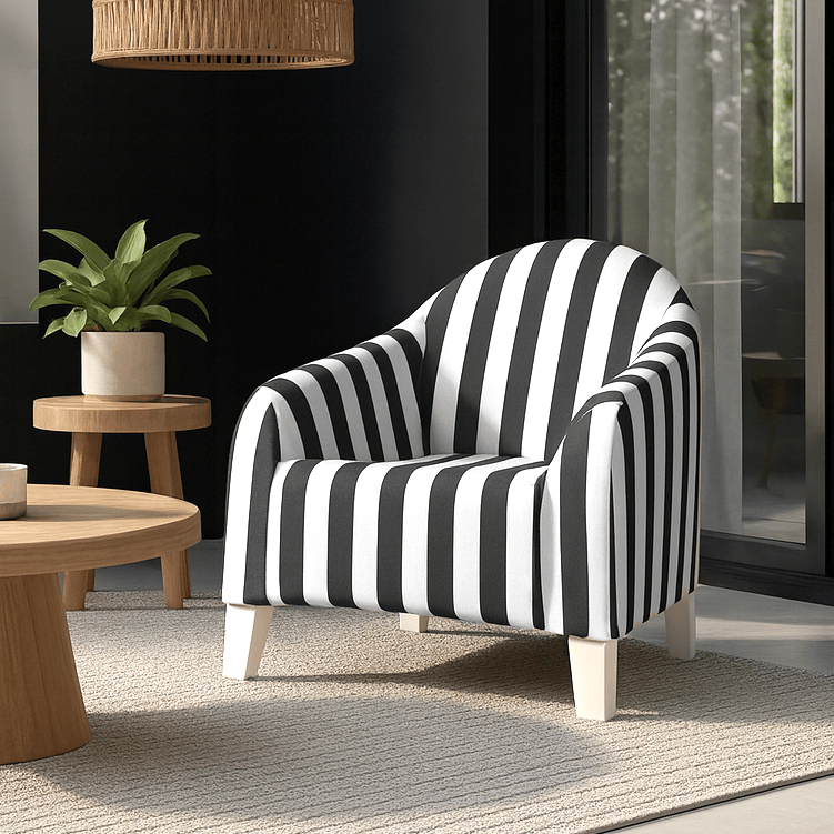 Rockin Cushions Custom Black and White Stripe Outdoor Cushion Slipcover – Design Your Own