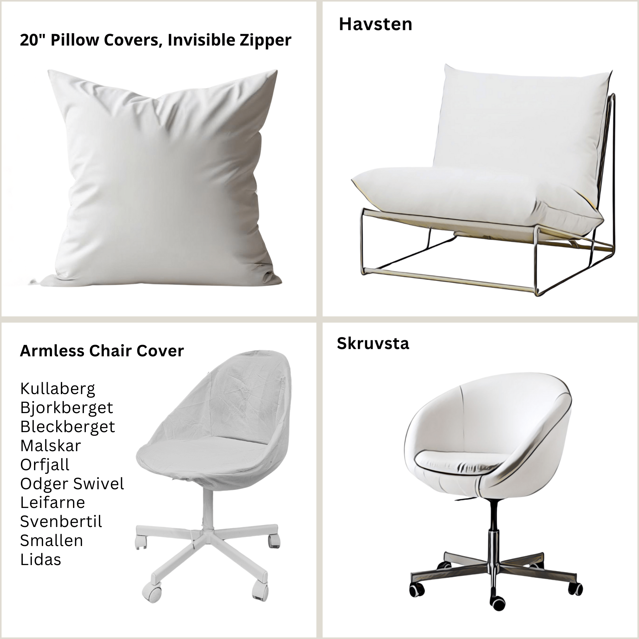 Rockin Cushions Custom Black Vine Indoor Slipcovers – Design Your Own