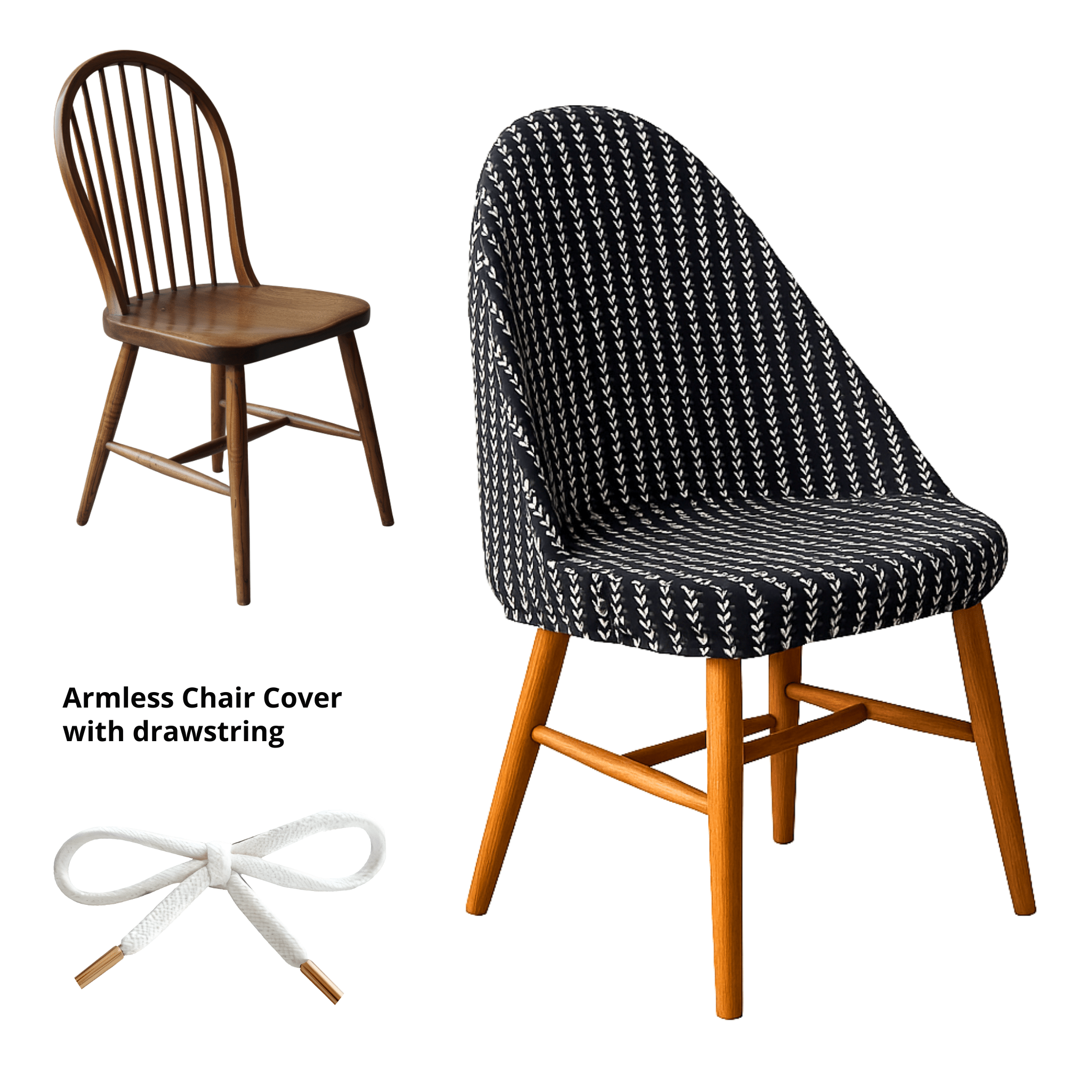 Rockin Cushions Custom Black Vine Indoor Slipcovers – Design Your Own