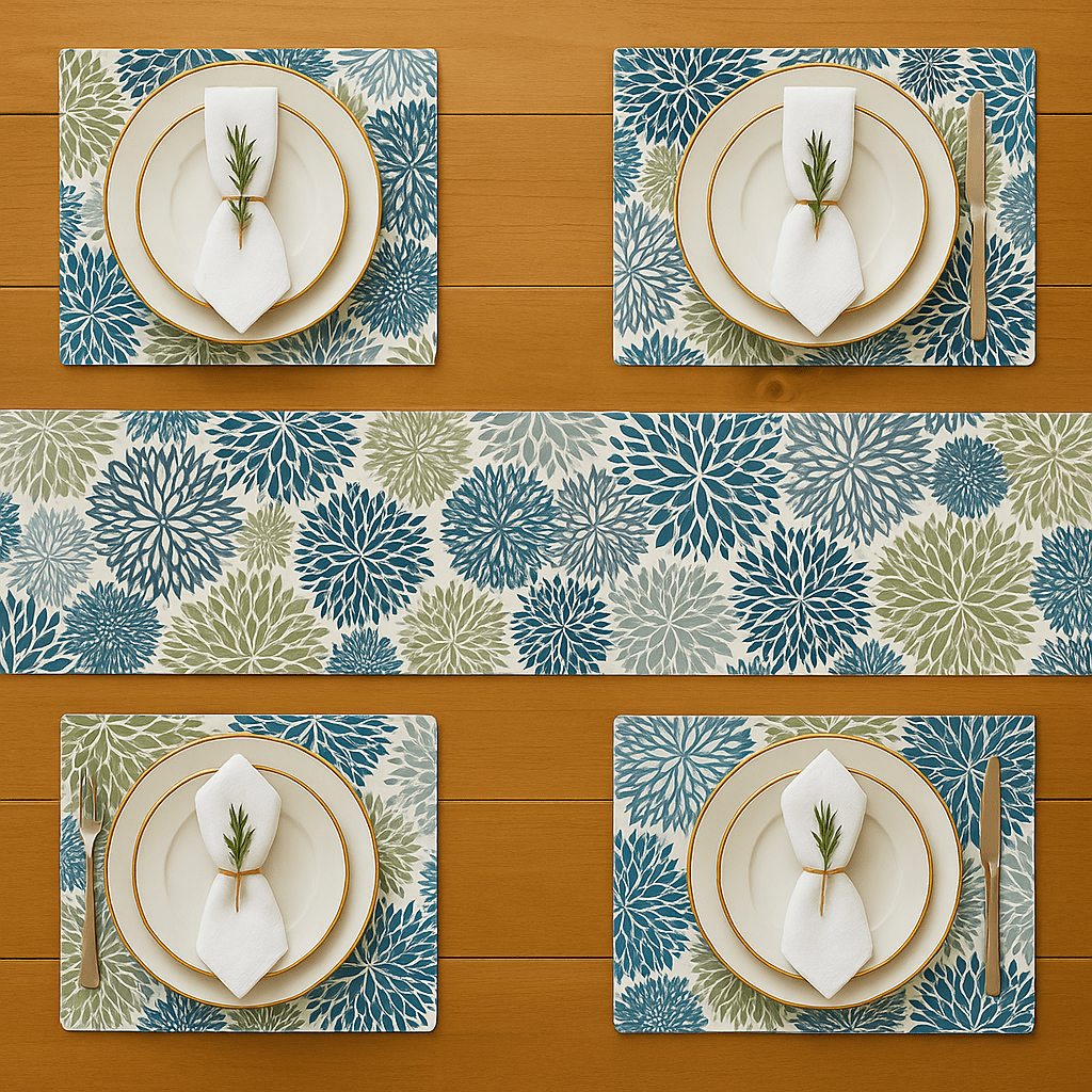 Rockin Cushions Custom Blue Blooms Outdoor Cushion Slipcover – Design Your Own