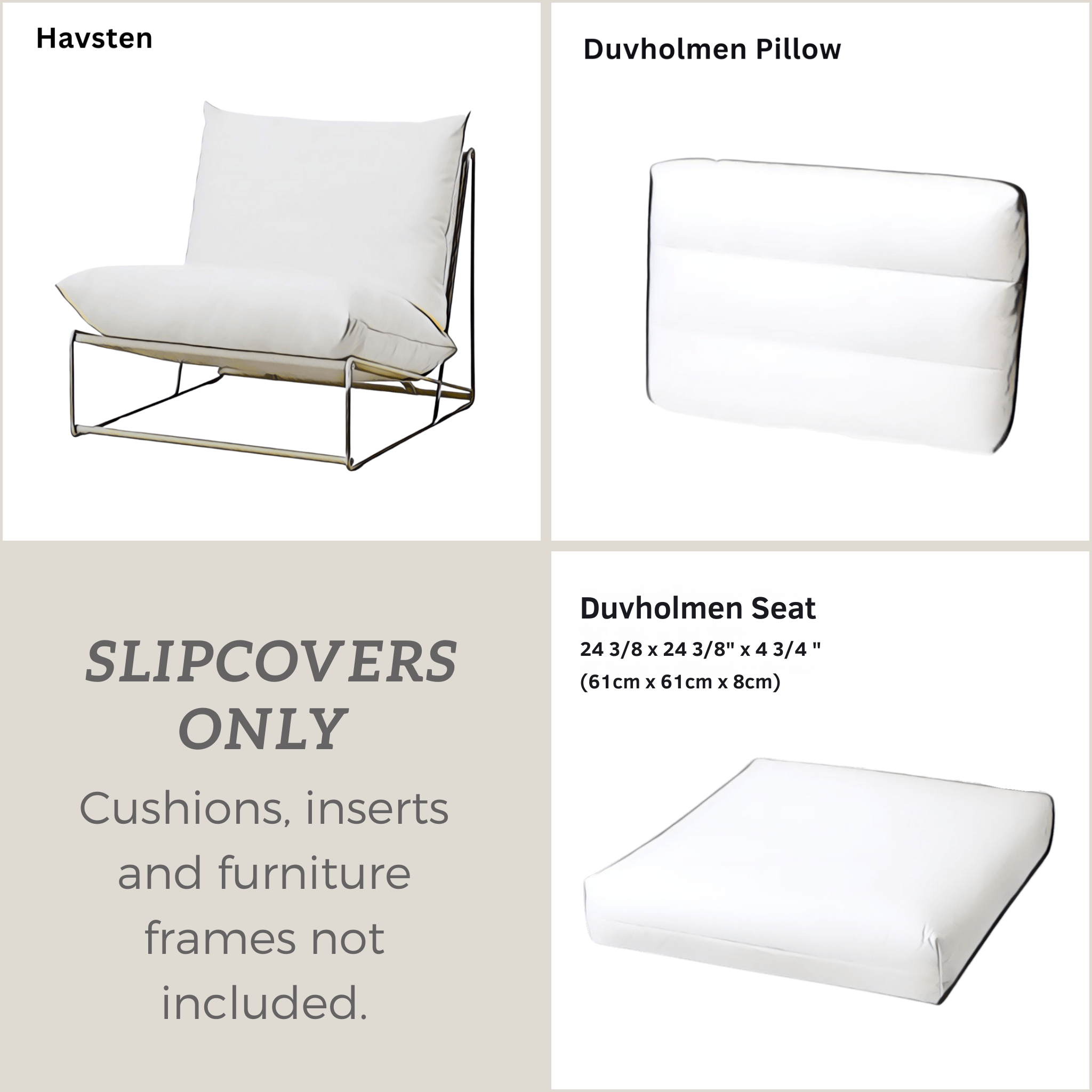 Rockin Cushions Custom Design Your Own – Slipcovers Made with Your Choice of Fabric