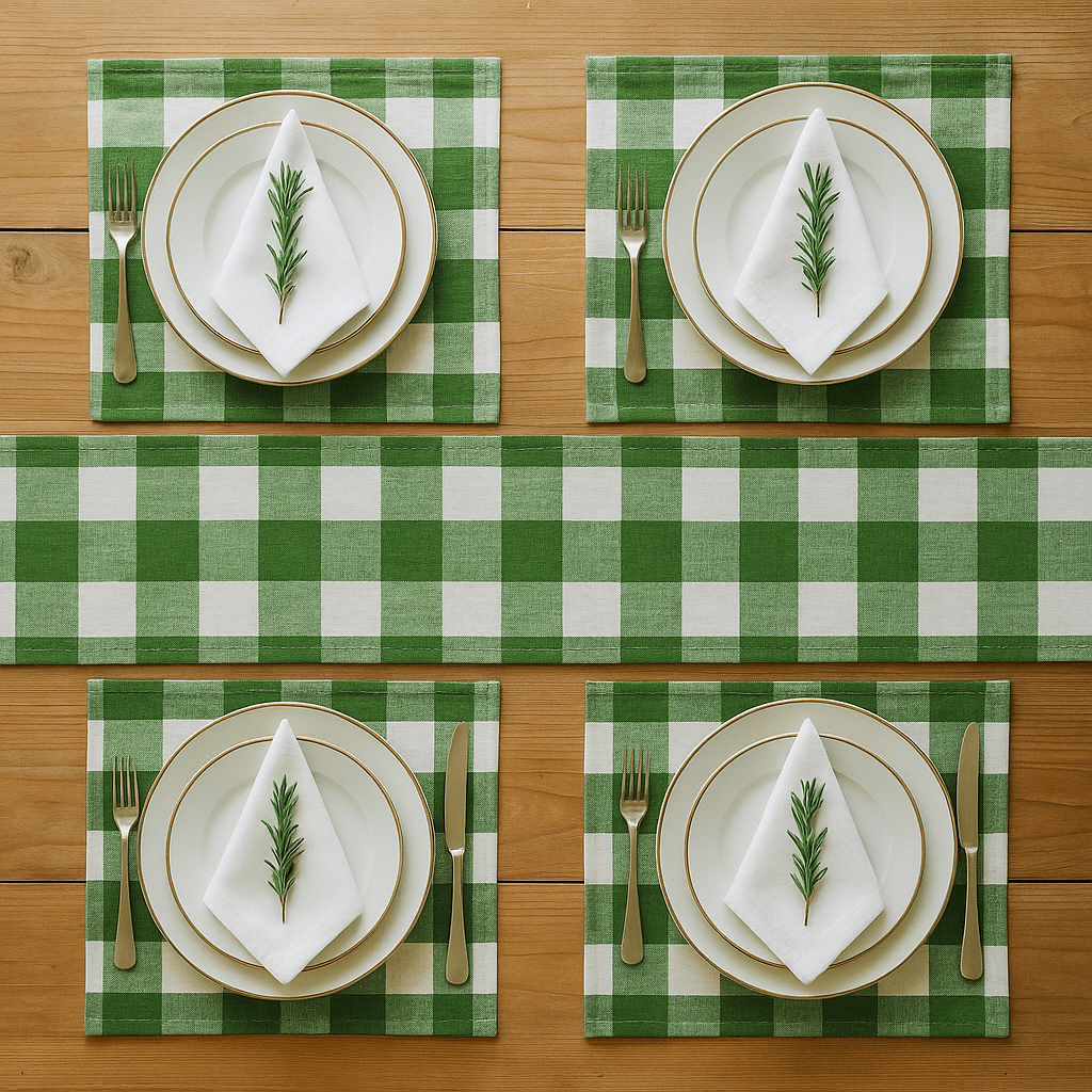 Rockin Cushions Custom Green Check Outdoor Cushion Slipcover – Design Your Own