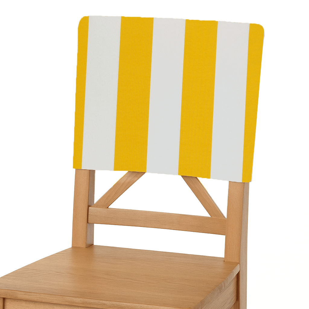 Rockin Cushions Custom Yellow and White Stripe Outdoor Cushion Slipcover – Design Your Own