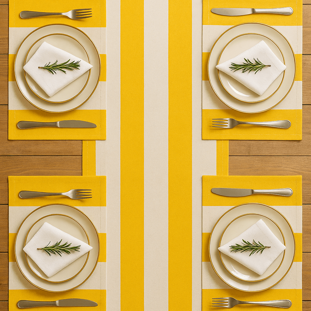 Rockin Cushions Custom Yellow and White Stripe Outdoor Cushion Slipcover – Design Your Own