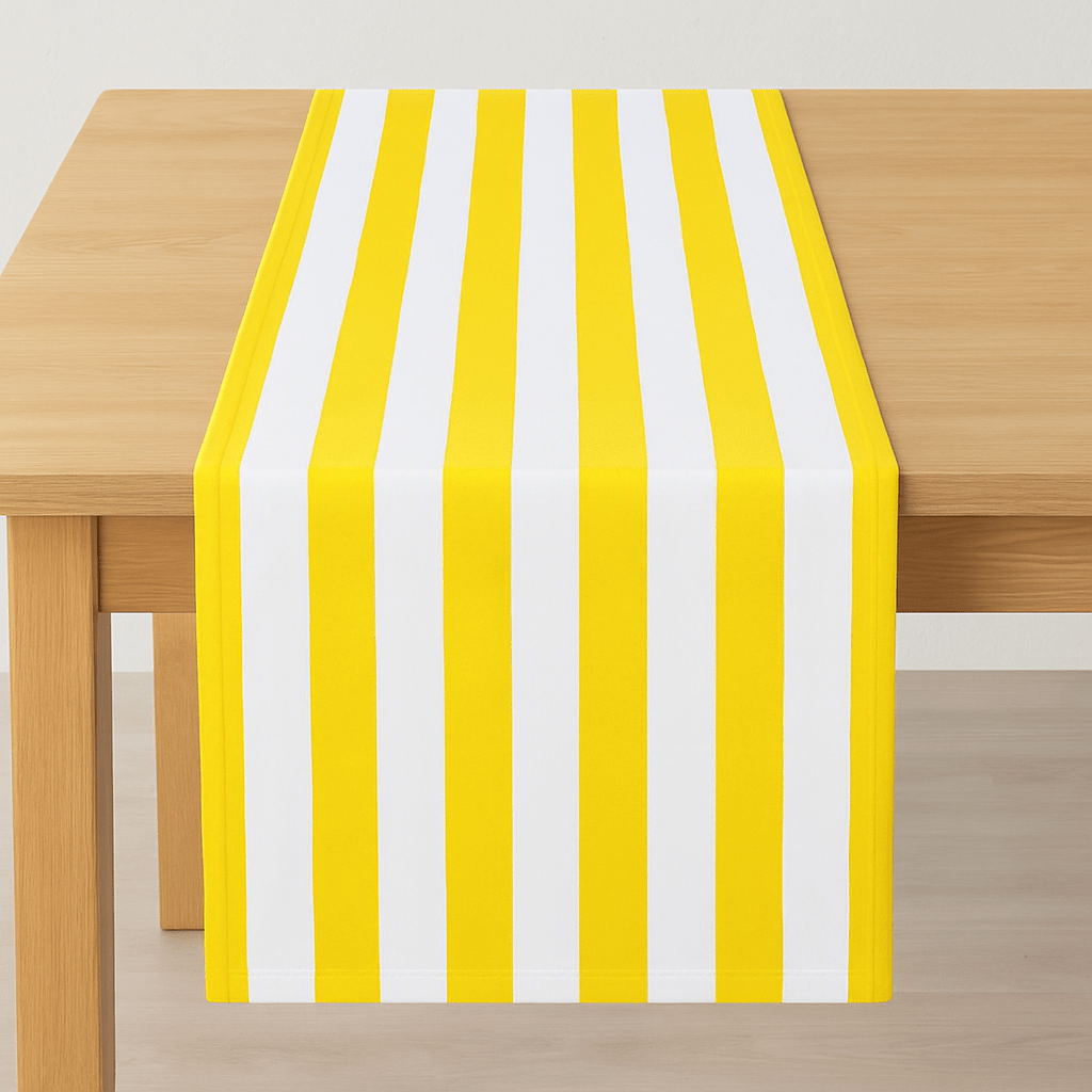 Rockin Cushions Custom Yellow and White Stripe Outdoor Cushion Slipcover – Design Your Own