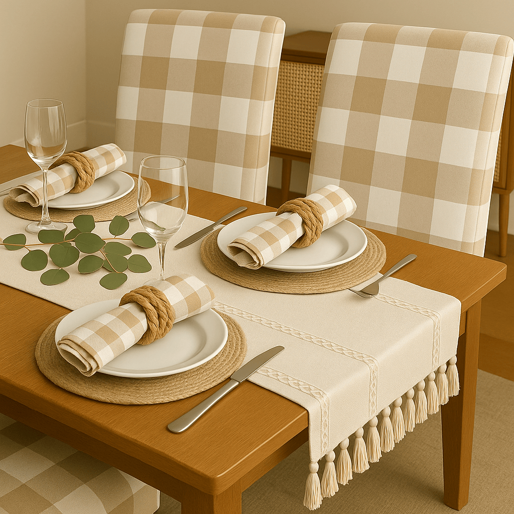 Rockin Cushions FREE Table Runner, Napkins & Rings Set