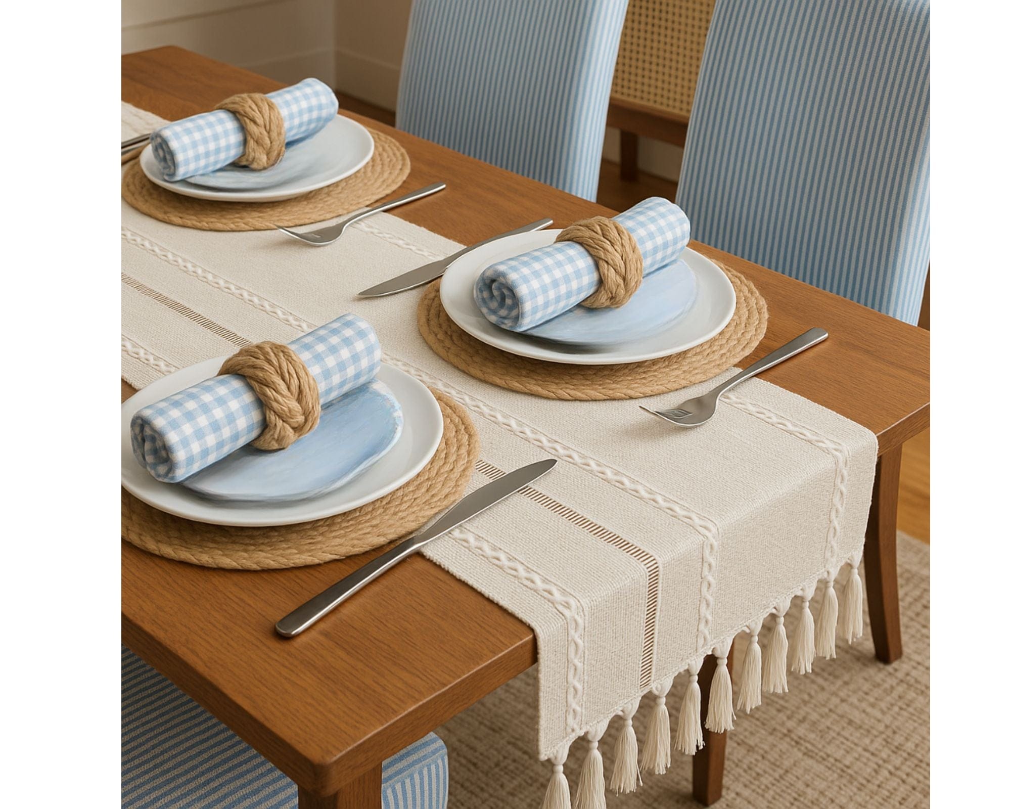 Rockin Cushions FREE Table Runner, Napkins & Rings Set