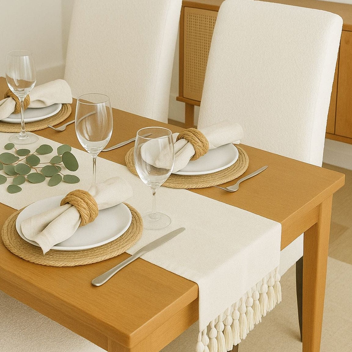 Rockin Cushions FREE Table Runner, Napkins & Rings Set