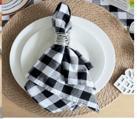 Rockin Cushions FREE Table Runner, Napkins & Rings Set