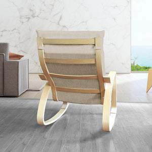 Rockin Cushions IKEA Adult Poang Beige European Linen IKEA POANG Chair and Footstool Slip Covers