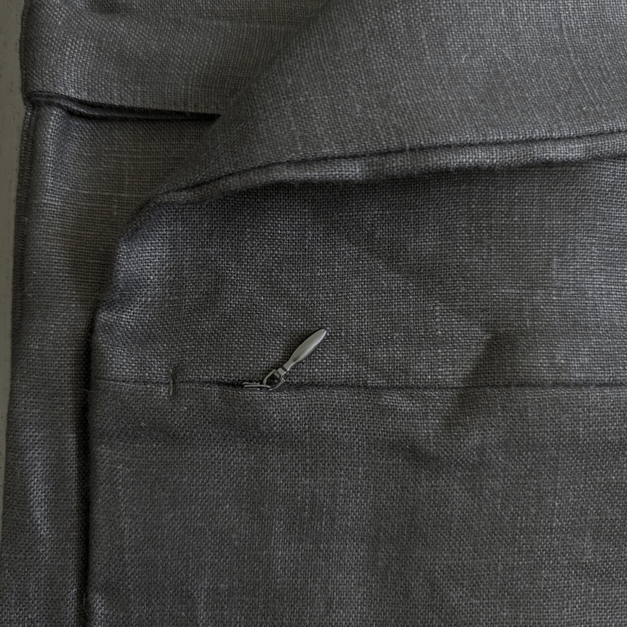 Rockin Cushions IKEA Adult Poang Black European Linen Chair and Footstool Slip Covers, Compatible with IKEA Poang