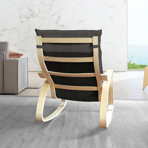 Rockin Cushions IKEA Adult Poang Black European Linen IKEA POANG Chair and Footstool Slip Cover