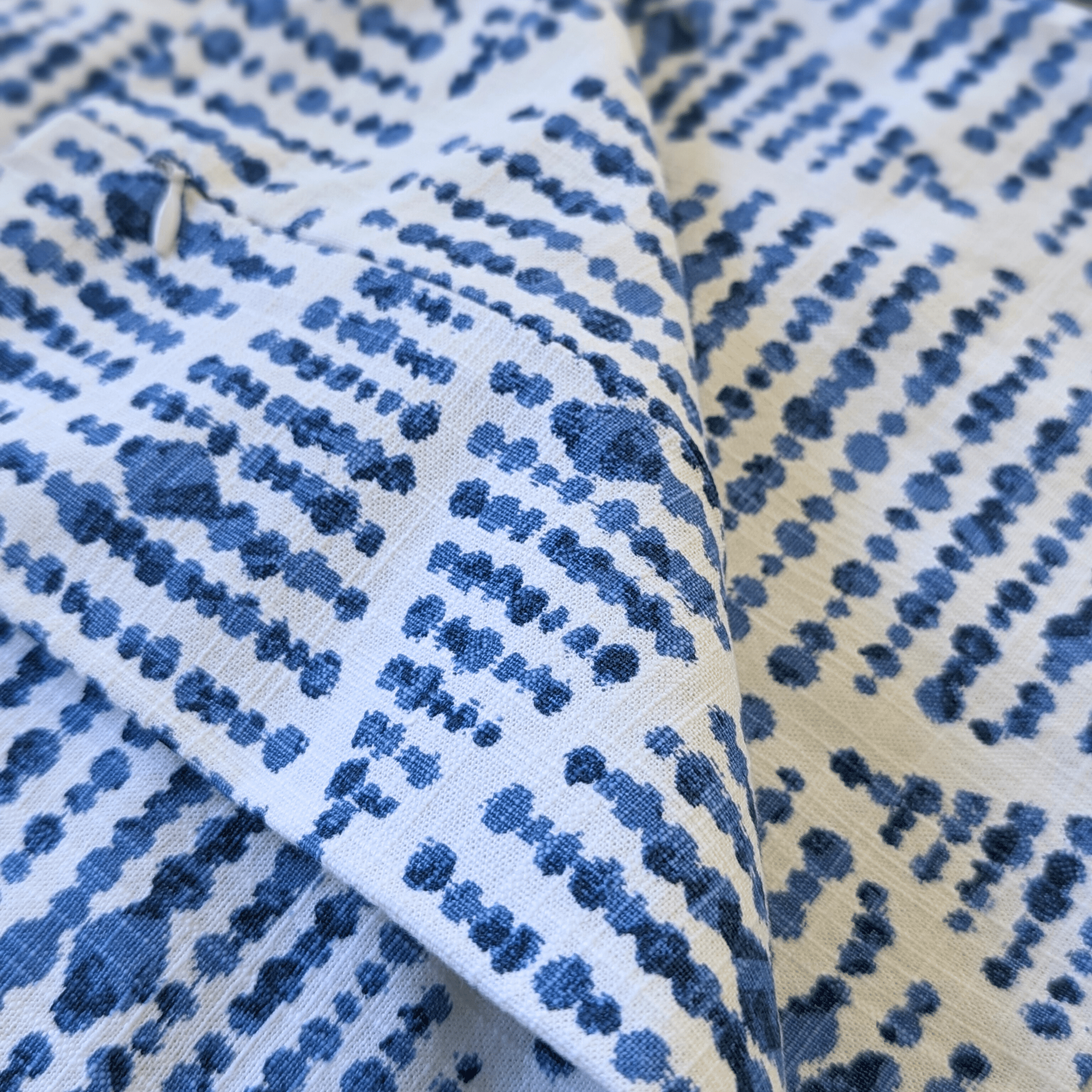 Rockin Cushions IKEA Adult Poang Boho Indigo Blue Diamond Print Chair and Footstool Covers, Compatible with IKEA Poang