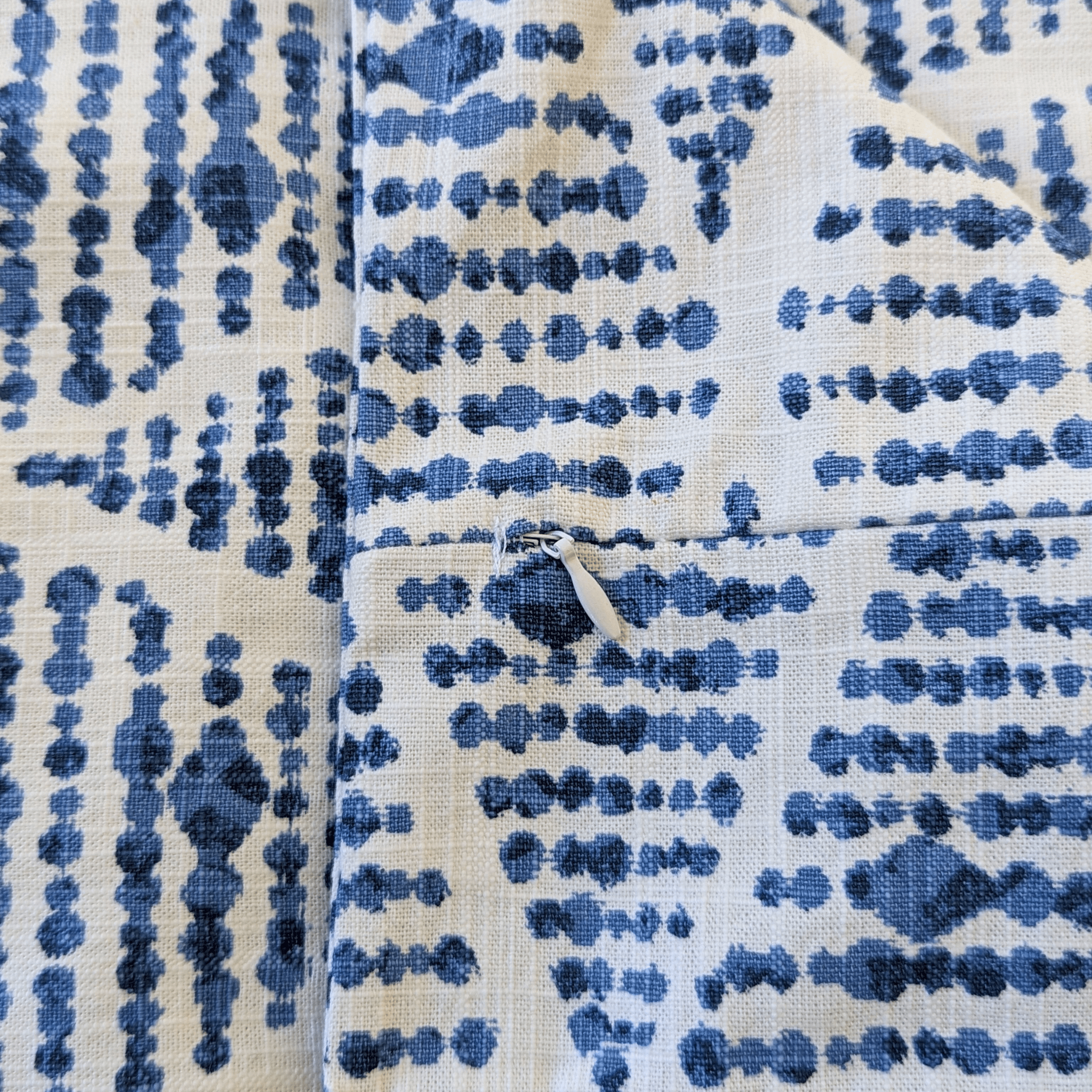 Rockin Cushions IKEA Adult Poang Boho Indigo Blue Diamond Print Chair and Footstool Covers, Compatible with IKEA Poang