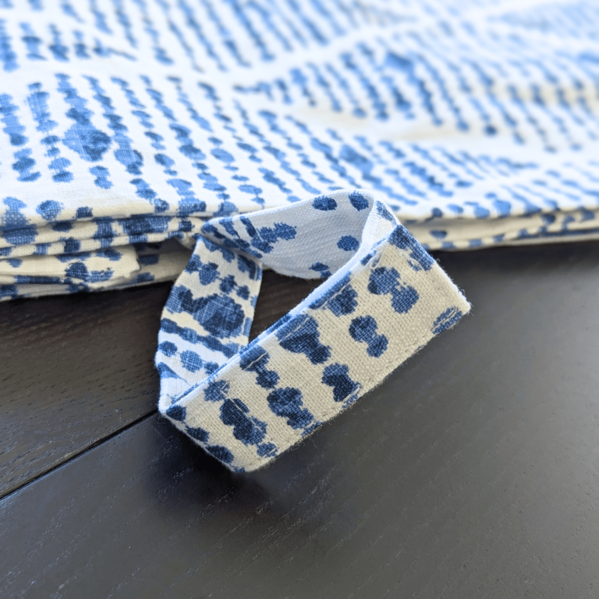 Rockin Cushions IKEA Adult Poang Boho Indigo Blue Diamond Print Chair and Footstool Covers, Compatible with IKEA Poang