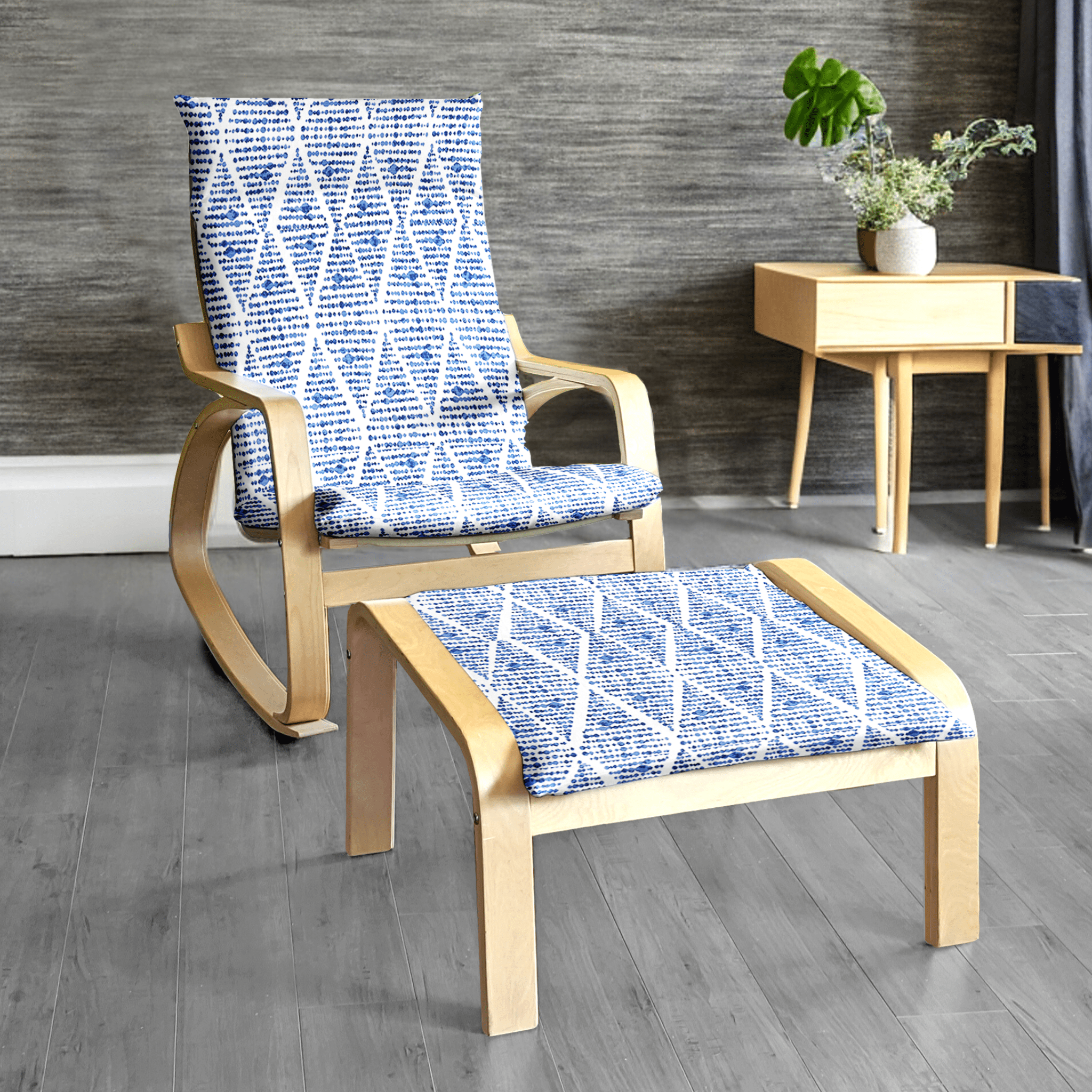 Ikea poang blue deals
