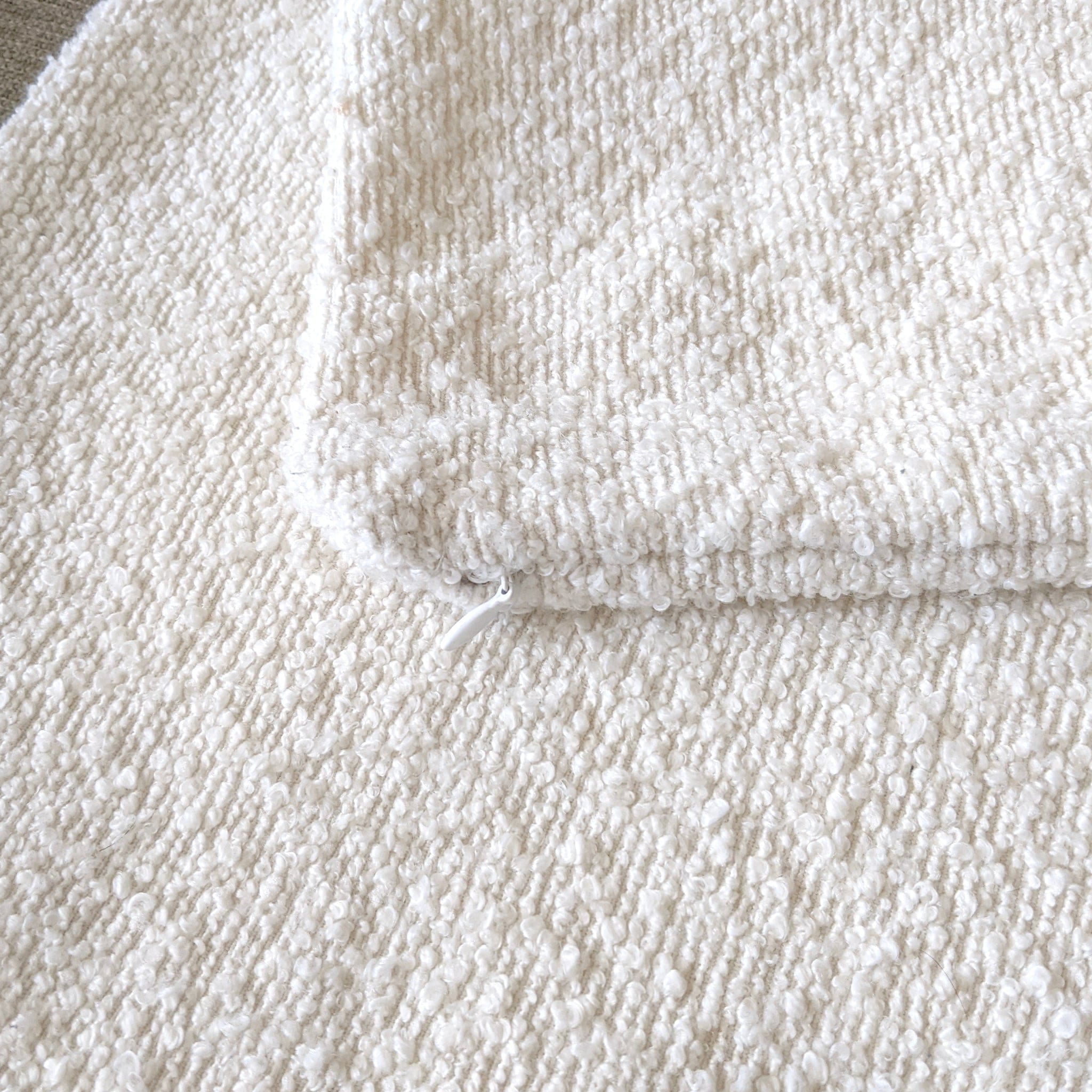 Rockin Cushions IKEA Adult Poang IKEA POANG Chair and Footstool Covers, Boucle Sherpa Natural White