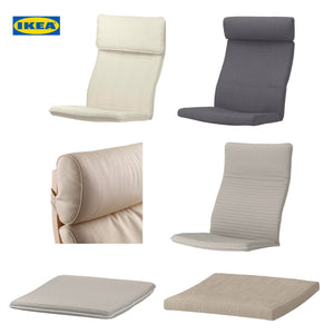 Rockin Cushions IKEA Adult Poang IKEA POANG Chair and Footstool Covers, Boucle Sherpa Natural White