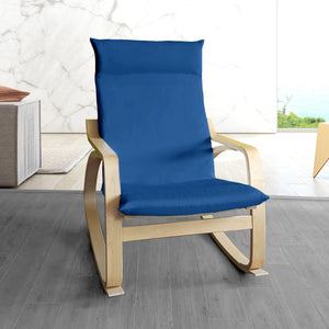 Rockin Cushions IKEA Adult Poang IKEA POÄNG Chair and Ottoman Cover, Velvet Navy Blue