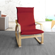Load image into Gallery viewer, Rockin Cushions IKEA Adult Poang IKEA POÄNG Chair and Ottoman Covers, Velvet Burgundy Red