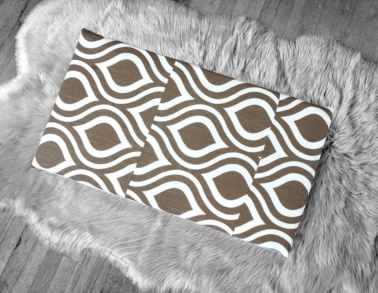 Rockin Cushions IKEA Bench Pad SALE IKEA Bankkamrat, Hemmahos, Stuva Bench Pad Cover  70's Brown Wavy