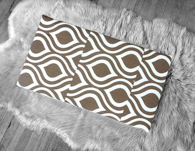 Rockin Cushions IKEA Bench Pad SALE IKEA Bankkamrat, Hemmahos, Stuva Bench Pad Cover  70's Brown Wavy