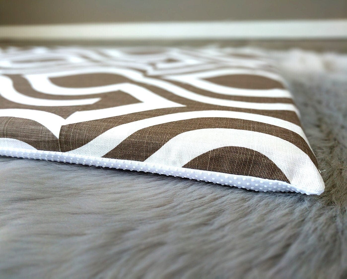 Rockin Cushions IKEA Bench Pad SALE IKEA Bankkamrat, Hemmahos, Stuva Bench Pad Cover  70's Brown Wavy