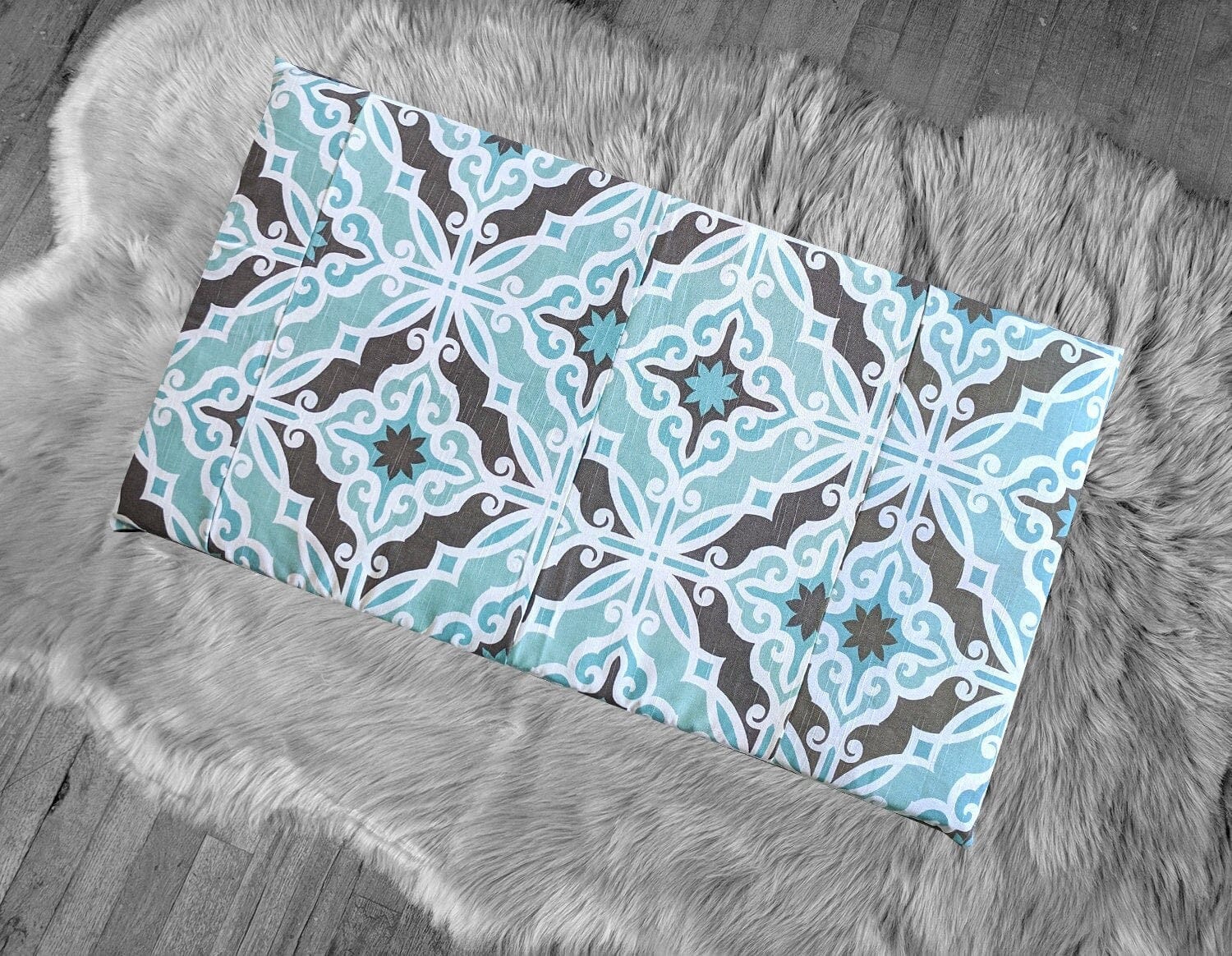 Rockin Cushions IKEA Bench Pad SALE IKEA Bankkamrat, Hemmahos, Stuva Bench Pad Cover Blue Brown Moroccan Print