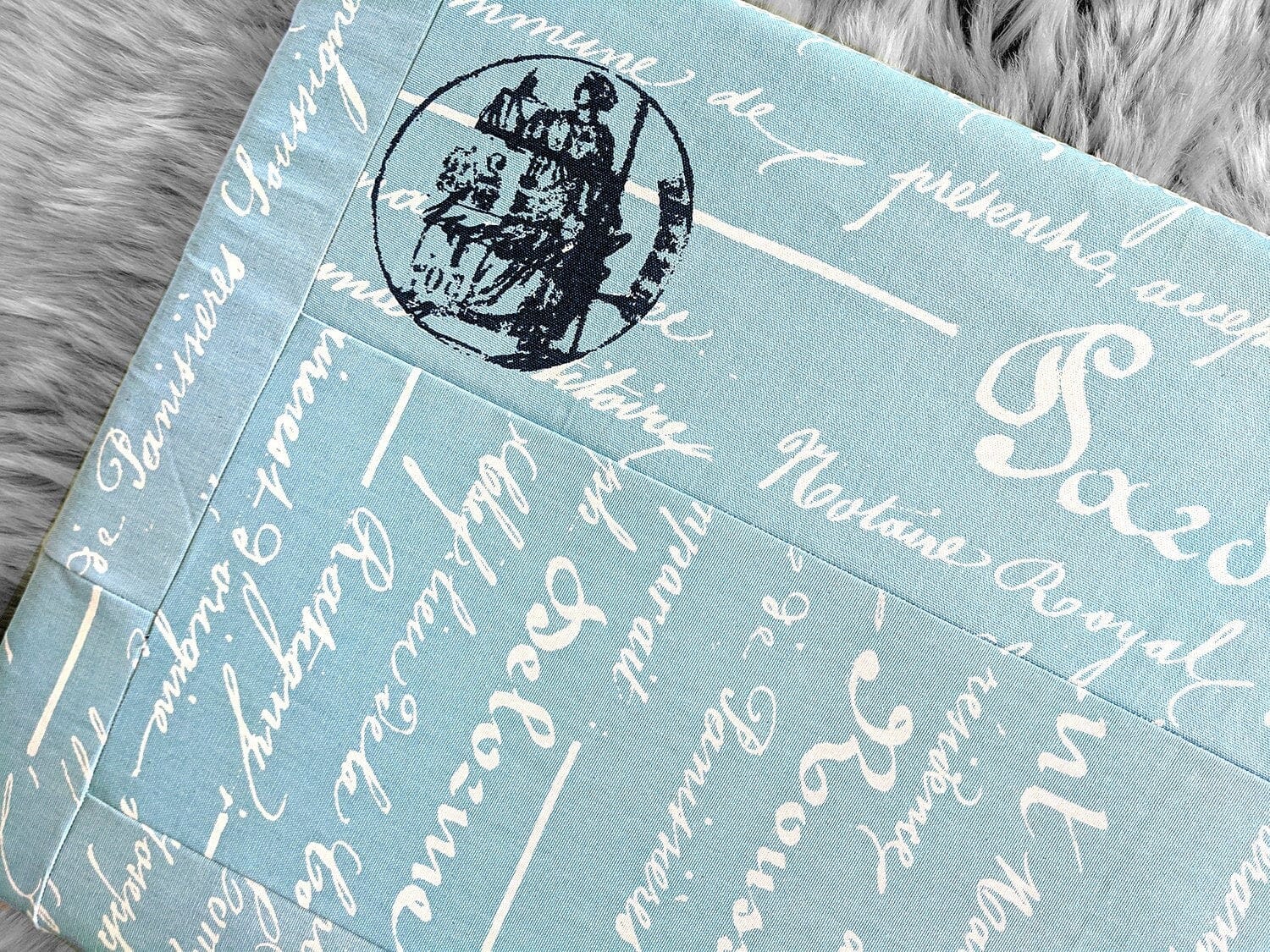 Rockin Cushions IKEA Bench Pad SALE IKEA Bankkamrat, Hemmahos, Stuva Bench Pad Cover Blue Calligraphy Print