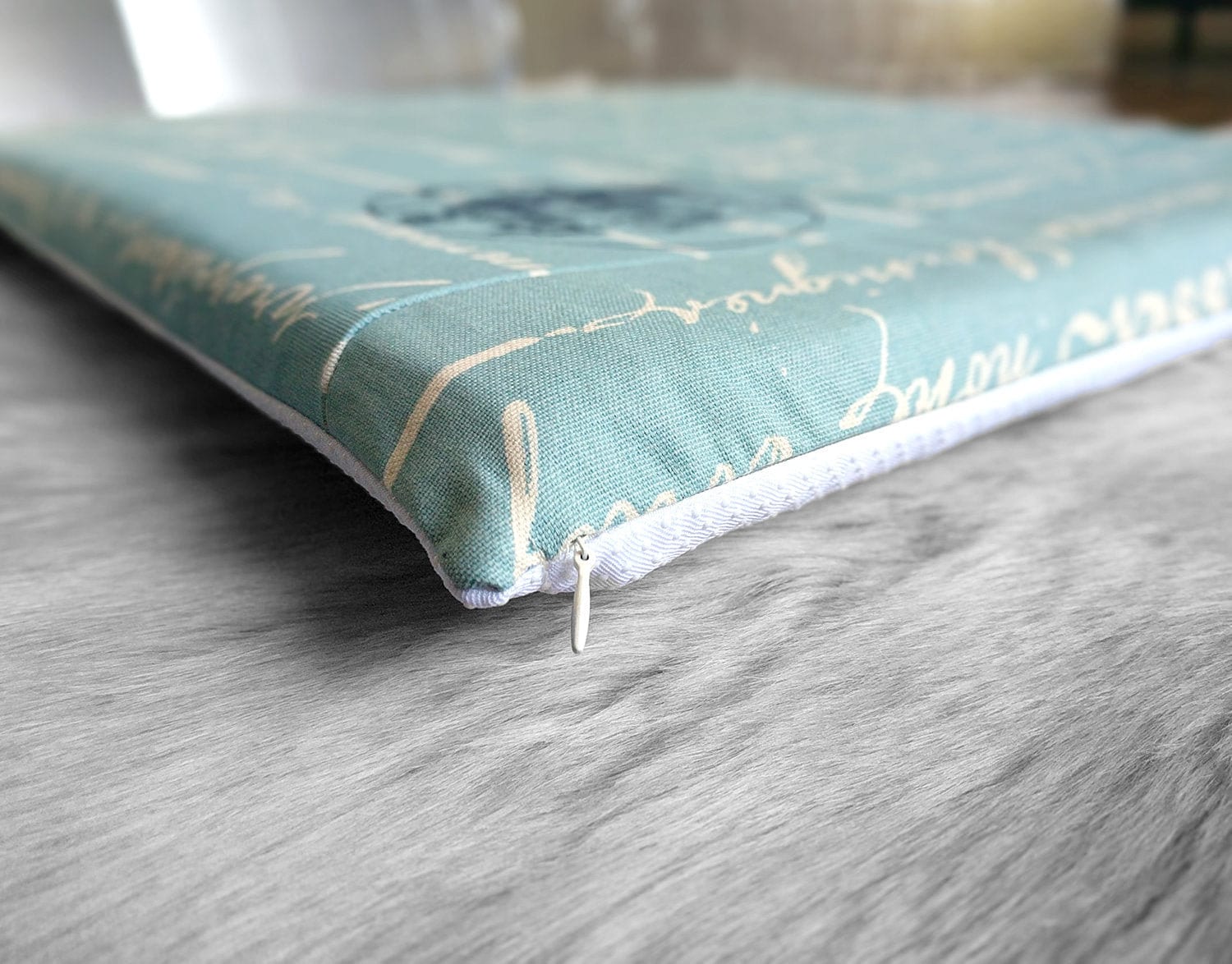 Rockin Cushions IKEA Bench Pad SALE IKEA Bankkamrat, Hemmahos, Stuva Bench Pad Cover Blue Calligraphy Print