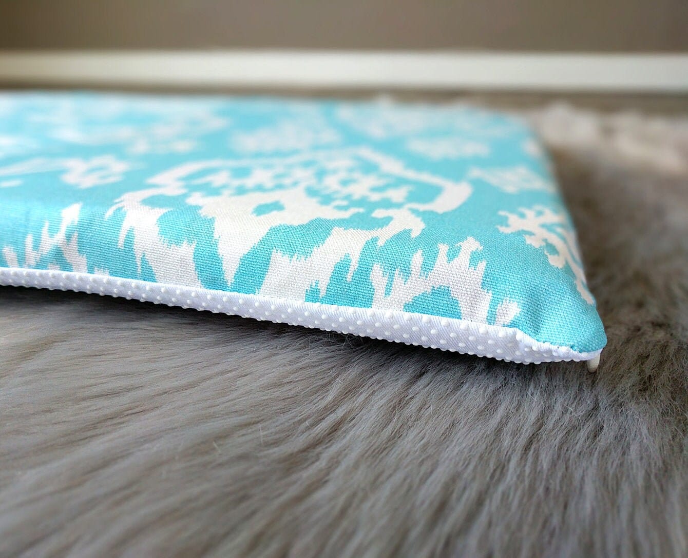Rockin Cushions IKEA Bench Pad SALE IKEA Bankkamrat, Hemmahos, Stuva Bench Pad Cover Blue Indian Ikat Print