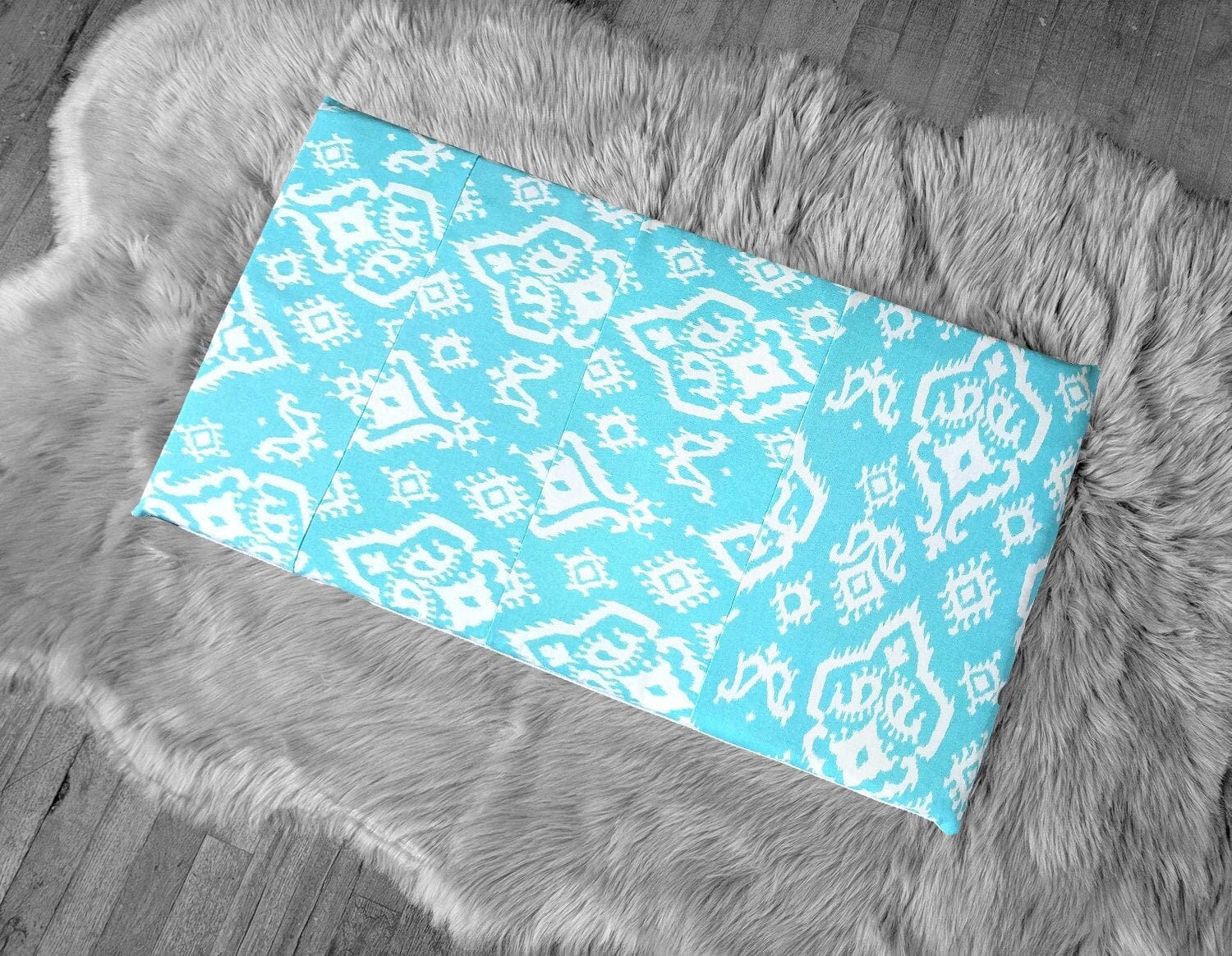 Rockin Cushions IKEA Bench Pad SALE IKEA Bankkamrat, Hemmahos, Stuva Bench Pad Cover Blue Indian Ikat Print