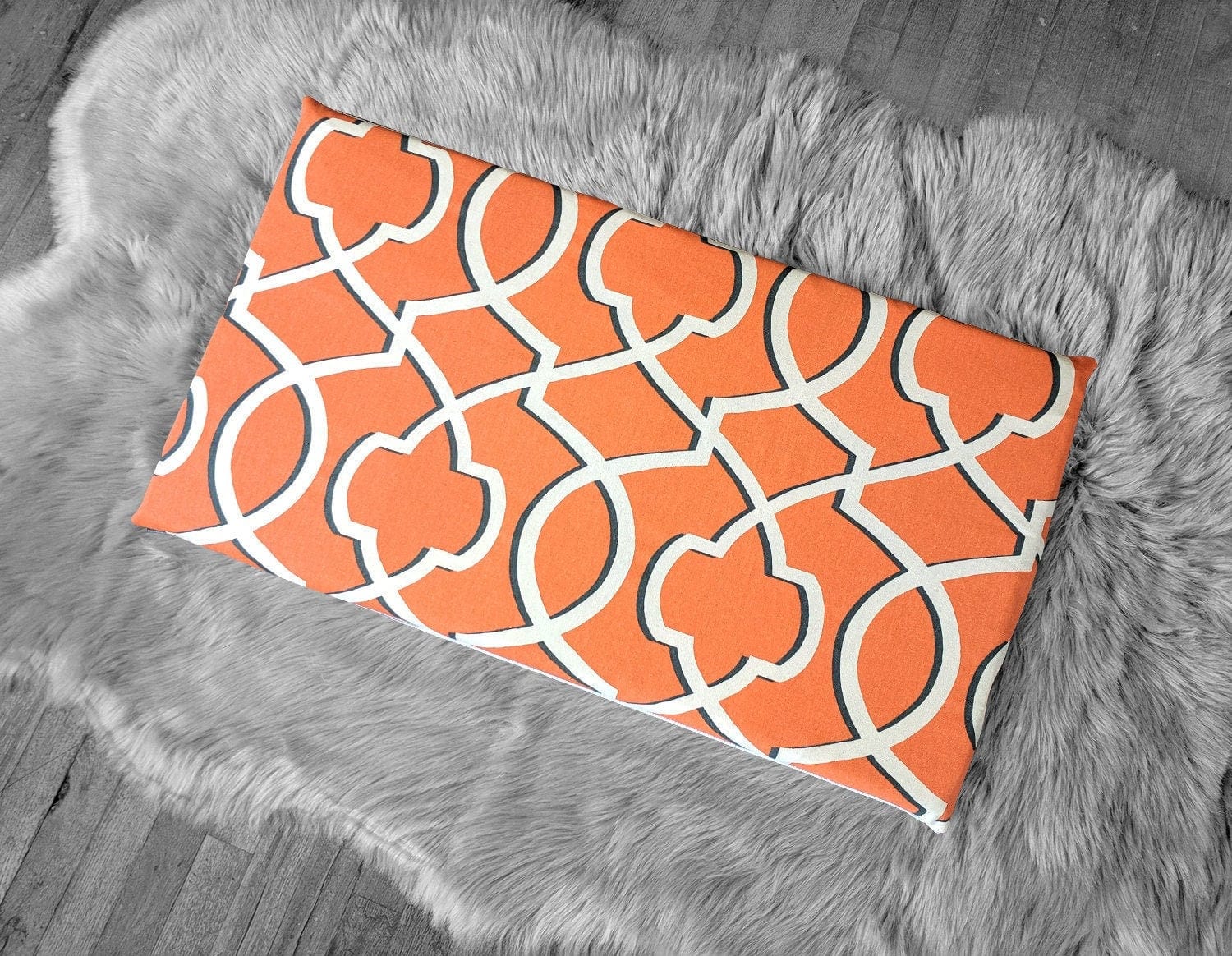 Rockin Cushions IKEA Bench Pad SALE IKEA Bankkamrat, Hemmahos, Stuva Bench Pad Cover  Cinnamon Orange Retro Print