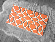 Load image into Gallery viewer, Rockin Cushions IKEA Bench Pad SALE IKEA Bankkamrat, Hemmahos, Stuva Bench Pad Cover  Cinnamon Orange Retro Print