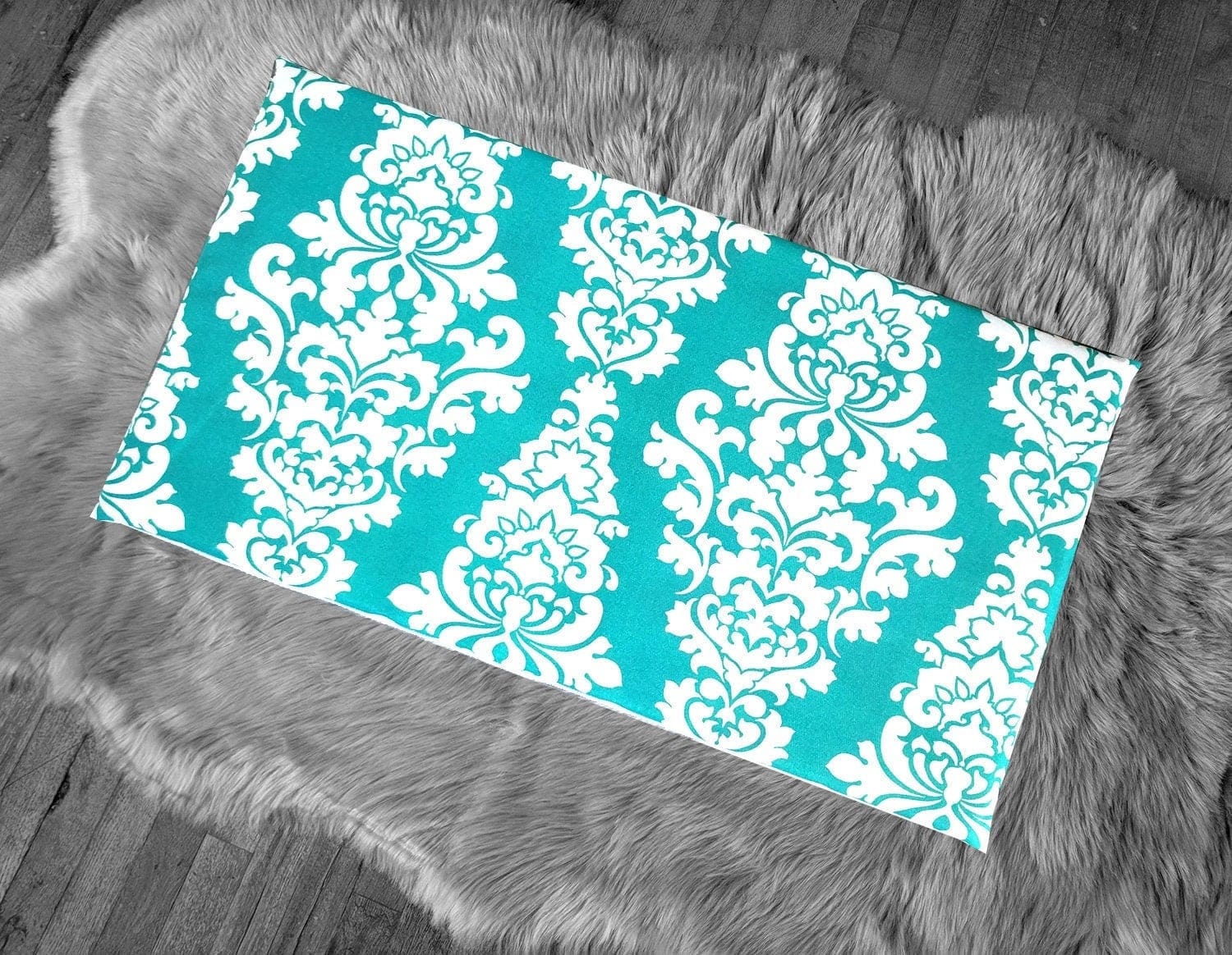 Rockin Cushions IKEA Bench Pad SALE IKEA Bankkamrat, Hemmahos, Stuva Bench Pad Cover  Damask Print Turquoise Blue