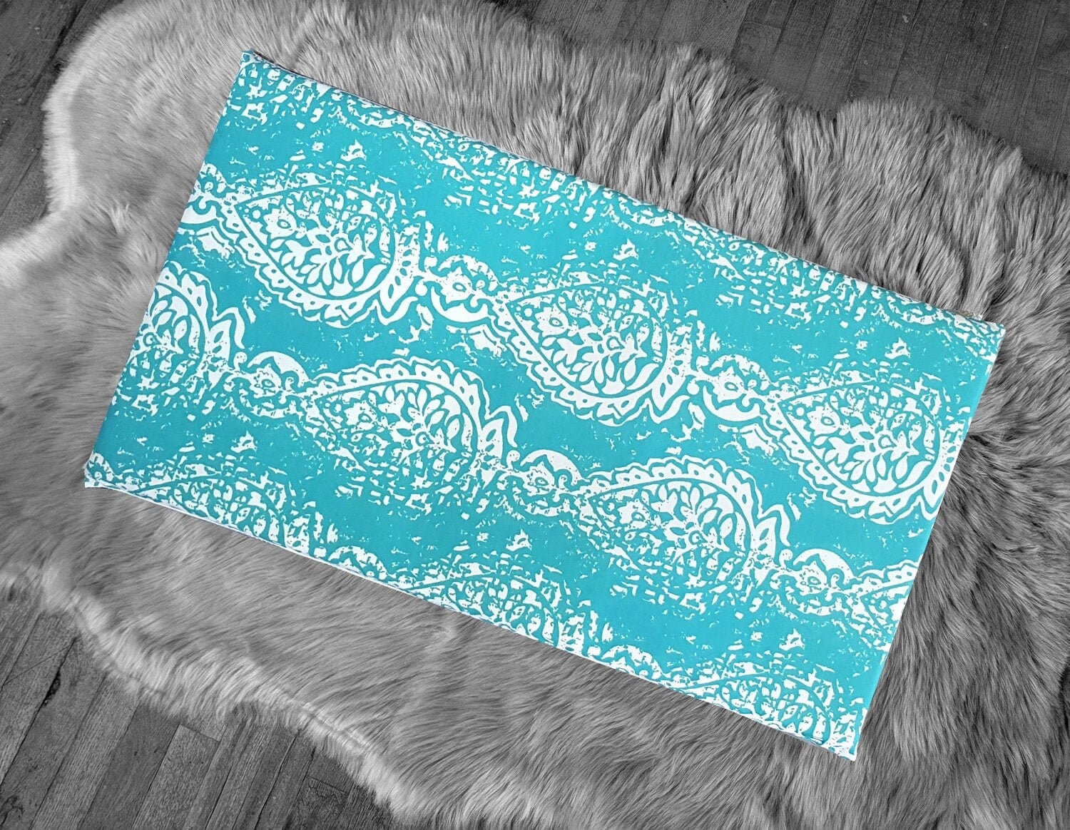 Rockin Cushions IKEA Bench Pad SALE IKEA Bankkamrat, Hemmahos, Stuva Bench Pad Cover Indian Tribal Print Turquoise Blue