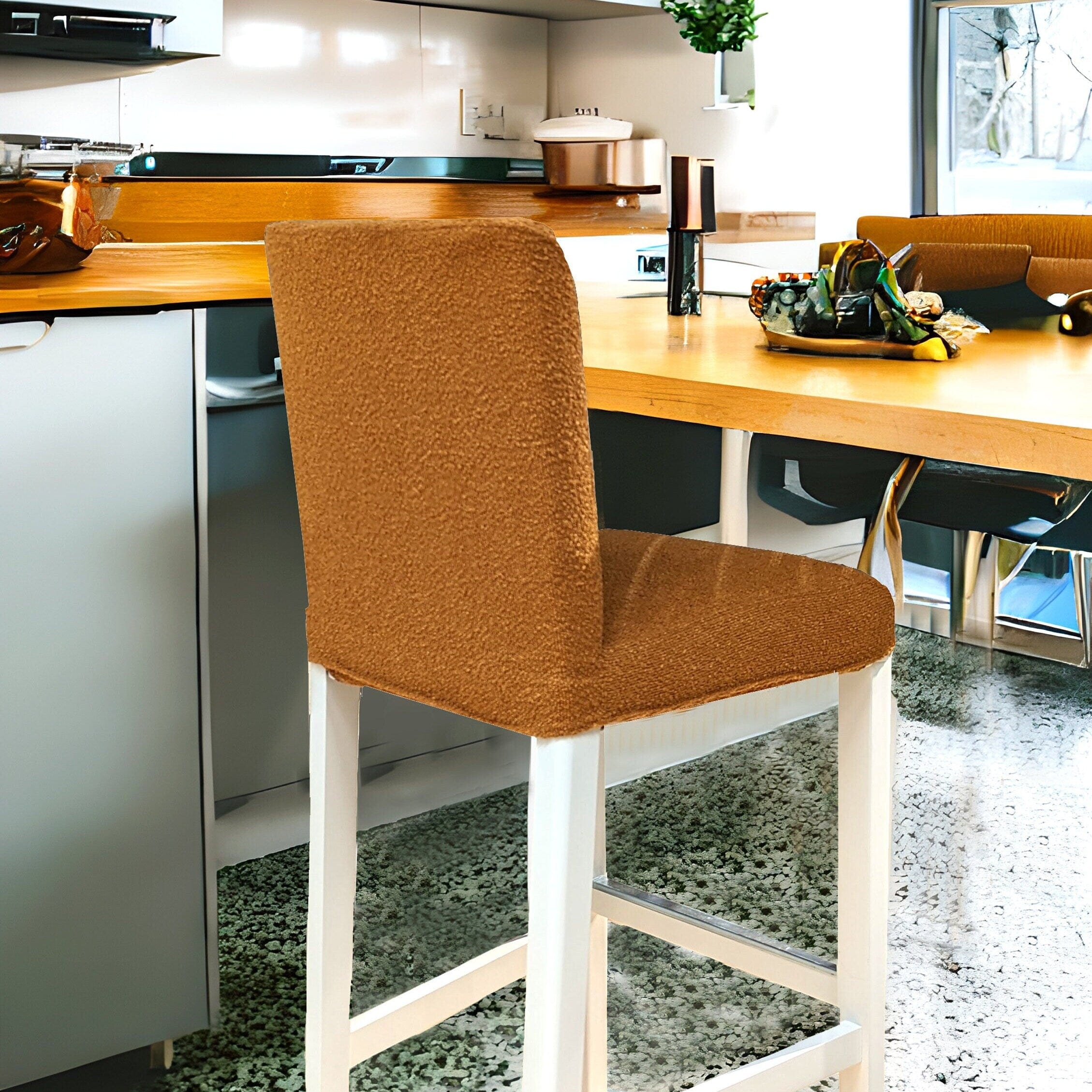 Rockin Cushions IKEA Bergmund Barstool SALE IKEA Bergmund Barstool Cover, Boucle Shearling Cinnamon Brown, Compatible with IKEA BERGMUND Bar Stool