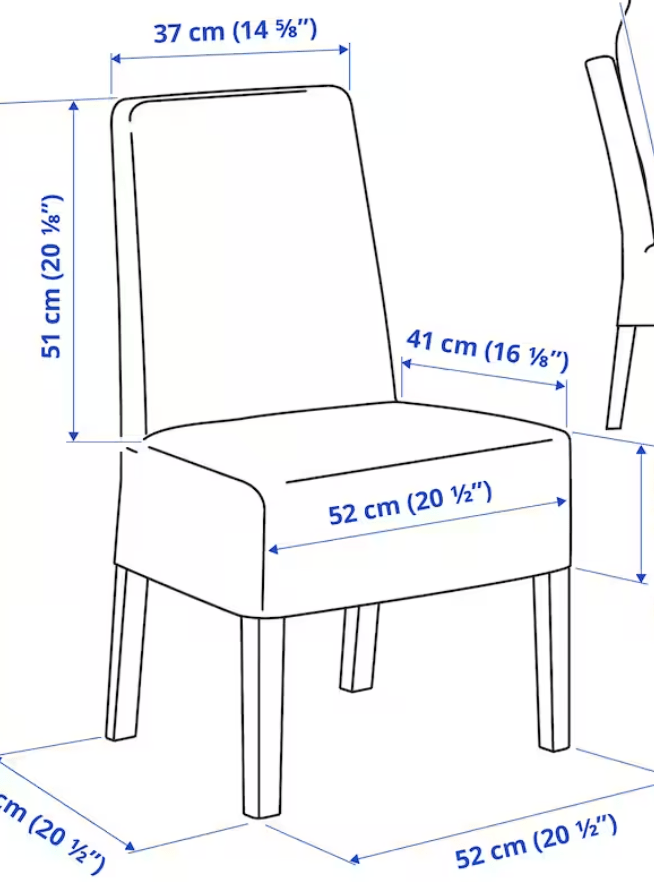 Rockin Cushions IKEA Bergmund Dining SALE IKEA Bergmund Dining Chair Cover, Navy Rope