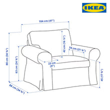 Load image into Gallery viewer, Rockin Cushions IKEA Ektorp Sofa IKEA EKTORP Armchair Slip Cover, Solid Beige