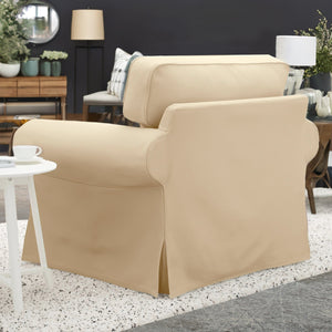 Rockin Cushions IKEA Ektorp Sofa IKEA EKTORP Armchair Slip Cover, Solid Beige
