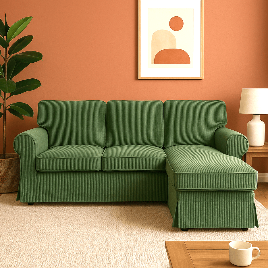 Rockin Cushions IKEA Ektorp Sofa Slipcover for IKEA Ektorp Sofa – Cotton, Velvet & Performance Fabrics, Made-to-Order
