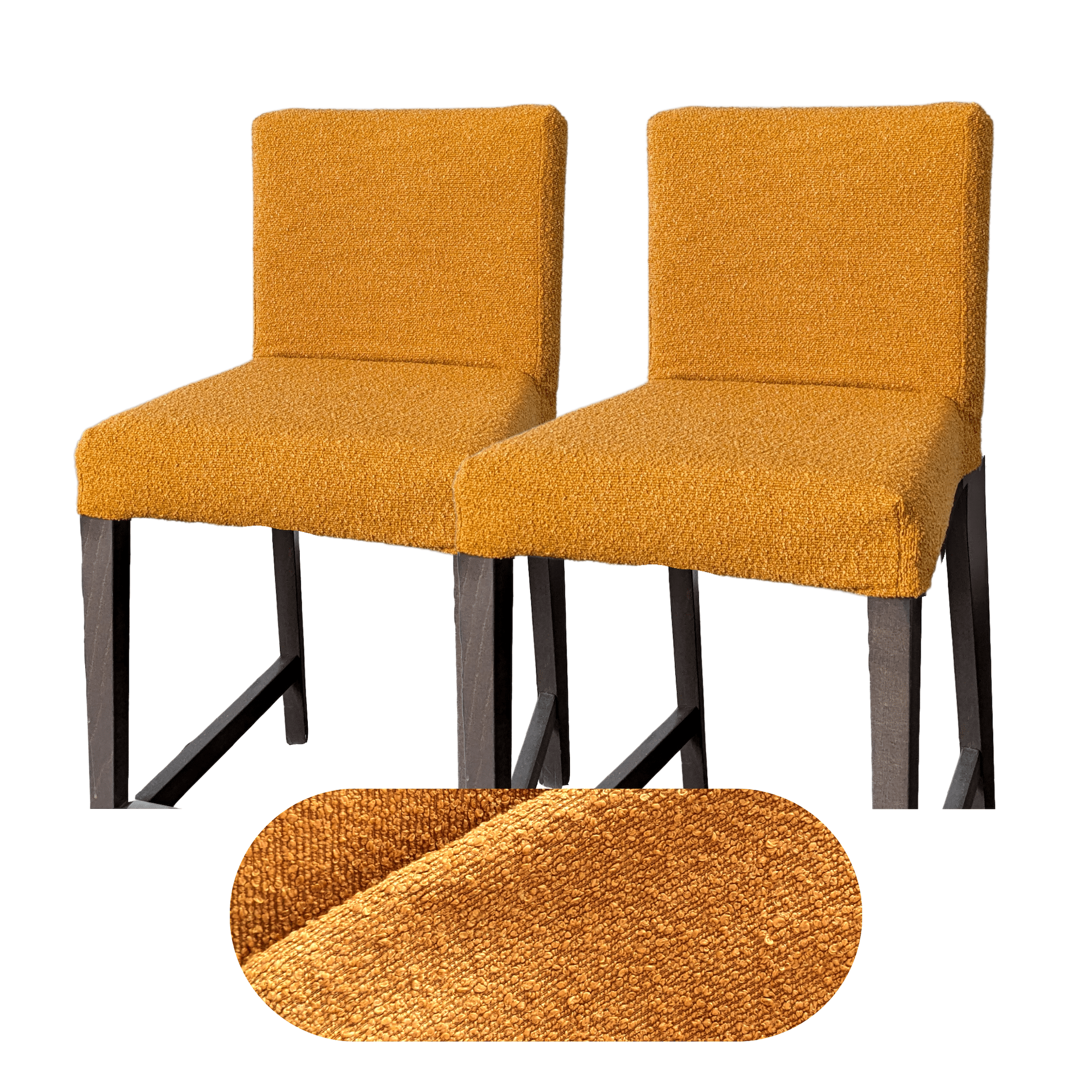 Rockin Cushions IKEA Henriksdal Barstool 2 Pack, Boucle Shearling Cinnamon Brown Barstool Covers, Compatible with IKEA Henriksdal