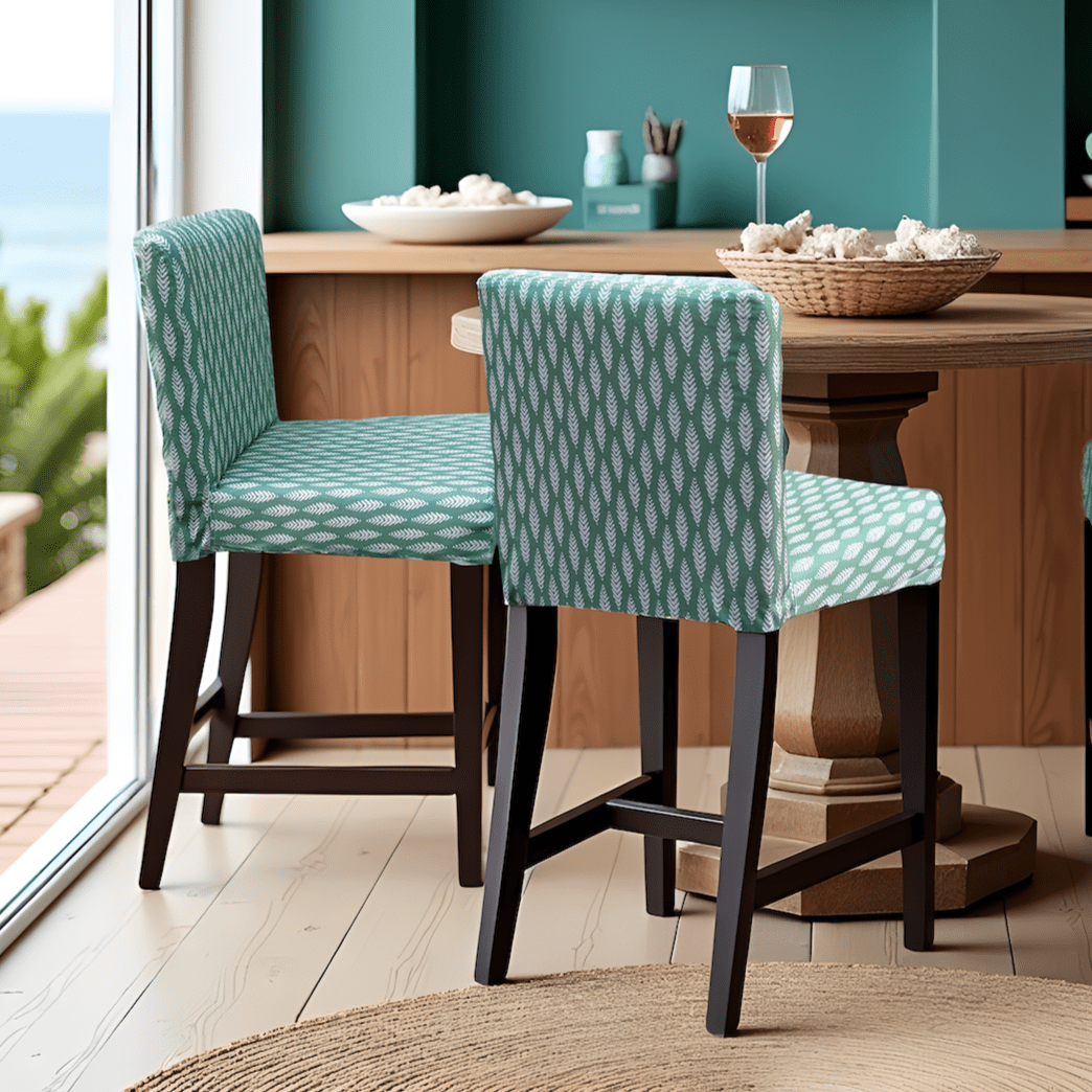 Rockin Cushions IKEA Henriksdal Barstool 2 Pack, Leaf Sage Green Barstool Covers, Compatible with IKEA Henriksdal