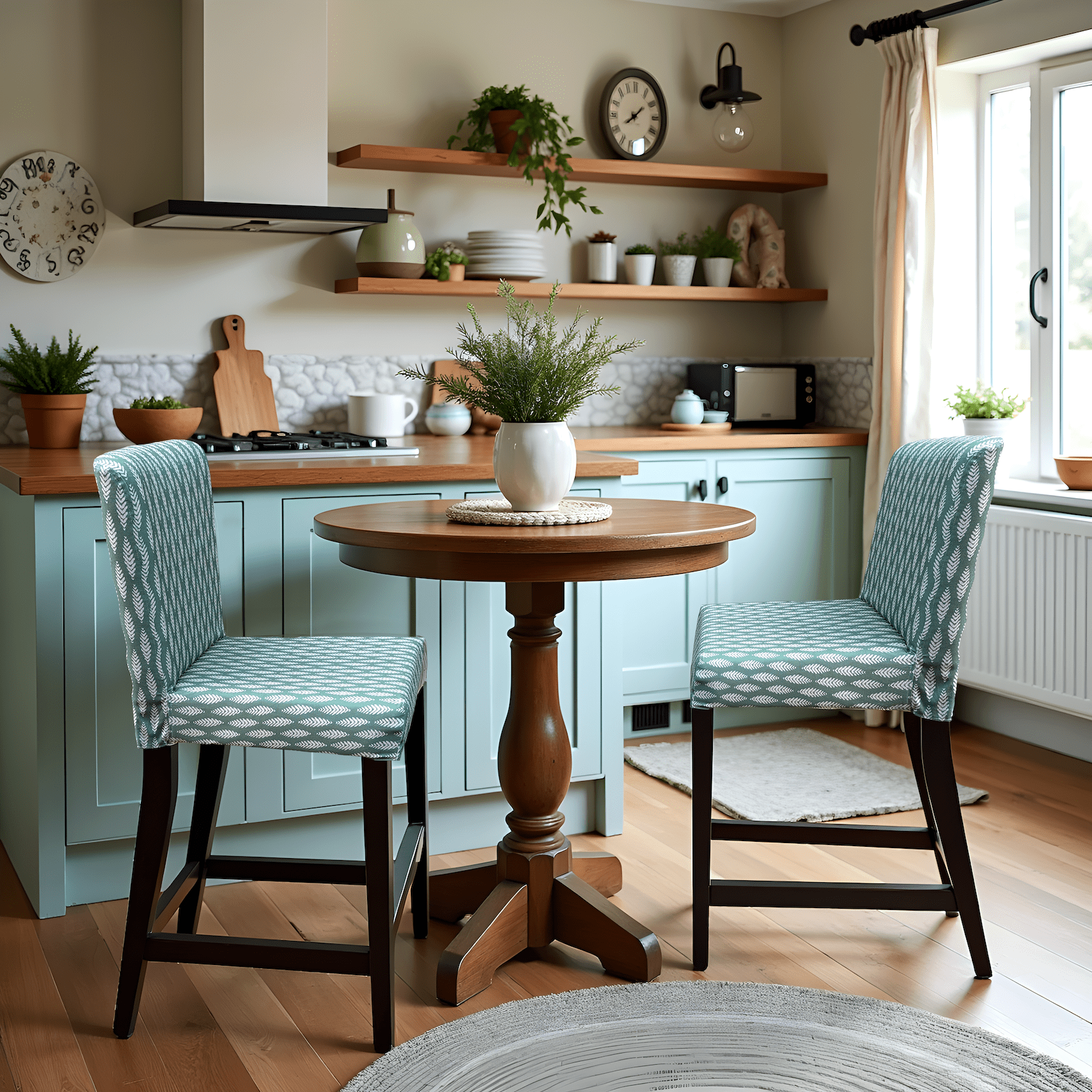 Rockin Cushions IKEA Henriksdal Barstool 2 Pack, Leaf Sage Green Barstool Covers, Compatible with IKEA Henriksdal