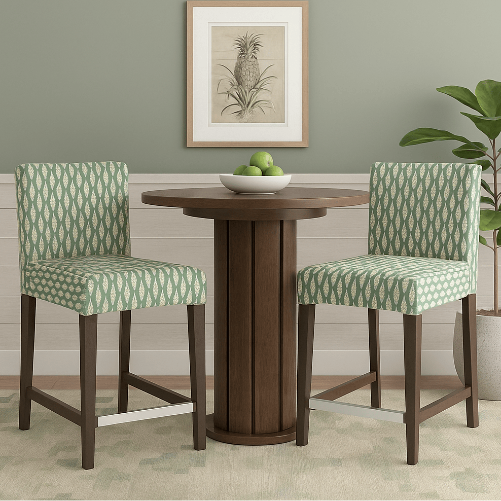 Rockin Cushions IKEA Henriksdal Barstool 2 Pack, Leaf Sage Green Barstool Covers, Compatible with IKEA Henriksdal, Euro/Aus