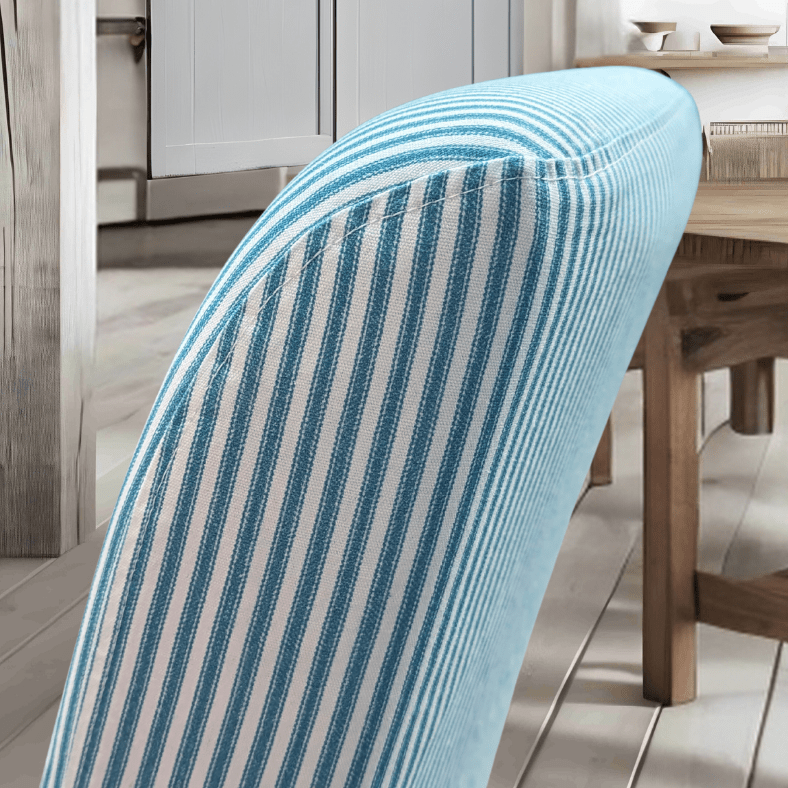 Rockin Cushions IKEA Henriksdal Barstool Blue Ticking Stripe Barstool Covers, Compatible with IKEA Henriksdal, Set of 2